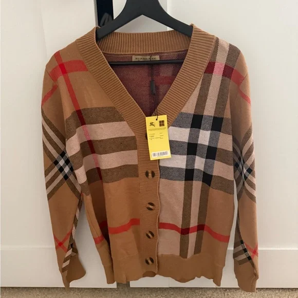 Plaid Button-Up Cardigan Sweater - Picture 2 of 3